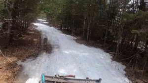 Drifting icy trails on a Yamaha Grizzly 660