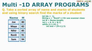 Multi 1D Array programs