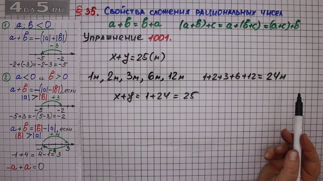 Упражнение № 1001 – Математика 6 класс – Мерзляк А.Г., Полонский В.Б., Якир М.С. смотреть онлайн