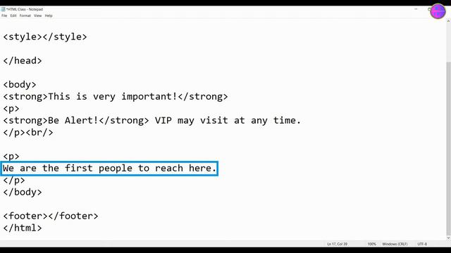 How To use strong tag  em tag in HTML