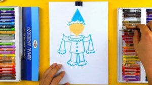 Как нарисовать ПЬЕРО рисуем из Буратино - урок рисования от РыбаКит