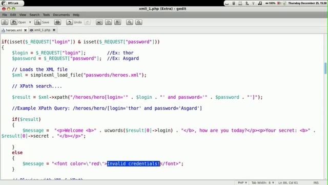 Hacking and Securing PHP applications tutorial - XPath Injection Demo