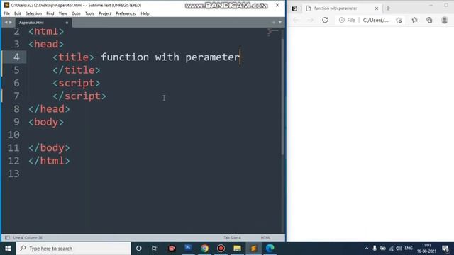 javaScript Function With Parameters|in Urdu