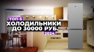 ТОП-5: Лучшие холодильники до 30000 рублей ⚡️Рейтинг недорогих холодильников 2024 года до 30 тысяч