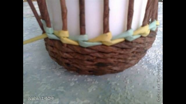 Плетение из трубочек. Столбики с накидом. Мастер-класс