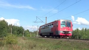 Рельсовый автобус РА1-0038 на перегоне Нижний Новгород Сортировочный - Петряевка