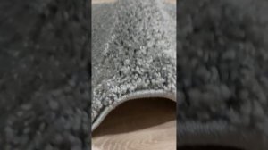 Ковер шегги (shaggy) пушистый с длинным ворсом серый овальный, 0.6 x 1.0 м