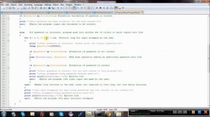 Written in Perl: a password validation program looping + push. WATCH IN FULL SCREEN.