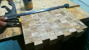 Торцевая разделочная доска из дров для мангала