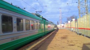 Электропоезд ЭД4М-0452 Экспресс-ЦППК(7081И) отправление станция Нара 9.04.2015