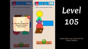 IQ Boost Level 105 Make a square with these shapes.