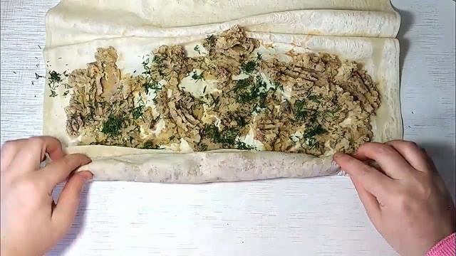 Просто нарежьте ЛАВАШ! Вкуснятина НА ЗАВТРАК за считанные минуты! Лаваши с начинкой на сковороде. смотреть онлайн