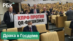 Драка в Госдуме «против QR-фашизма». Законопроект о QR-кодах в общественных местах принят в I чтении