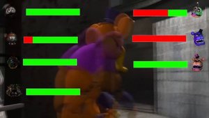 [SFM FNaF] Deathrock vs Security Breach Melodies WITH Healthbars