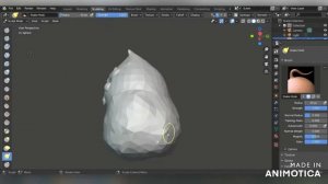 3d модель скульптуры совы в Blender