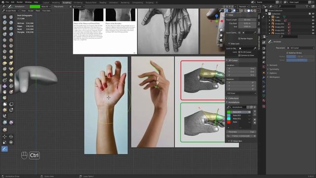 Blender Tutorial, Hand sculpting for beginners, how to sculpt hands with explanations смотреть онлайн