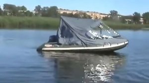 Тенты для лодок ПВХ - установка на воде