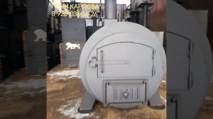 Сделали Котел Отопления с водяным контуром из труб ф630мм и ф530мм Котел для цеха 1500 куб.м.