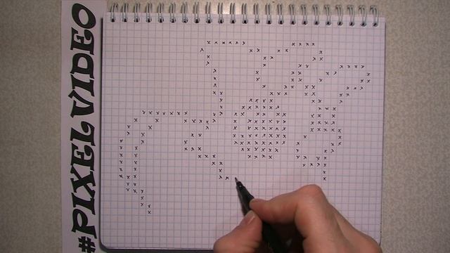 Как рисовать Динозавра по клеточкам / Рисунки по клеточкам #pixelvideo смотреть онлайн