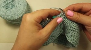Соединяем платочное вязание красивым швом.СПОСОБ 1