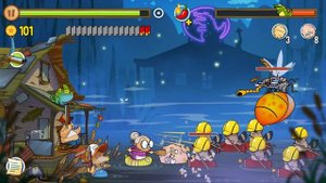 Прохождение игры Swamp Attack, 2 испытания в конце карты, 55-56 уровни