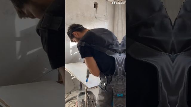 Укладка керамогранита #ремонт #ванная #туалет смотреть онлайн