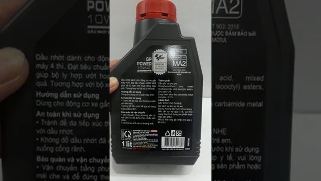 V36 Nhớt Xe Số MOTUL GB POWER 4T 10W40 MA2 800ML, Tem QR Chống Giả, Tem Hiệp Hội GB