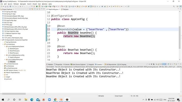 Spring Framework(Core)Tutorials|| session -14 @DependsOn, @Autowired & @Qualifier || by Swamy Masn смотреть онлайн
