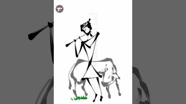Krishna digital drawing (Dol yatra digital rapid sketch) : Happy Dol Yatra 2023 : Daniel Jackson DJ