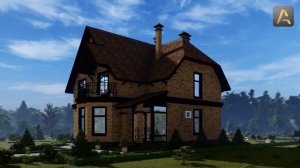 Безупречный дом для небольшой семьи. Проект дома с мансардой, эркером, крытой террасой и балконом