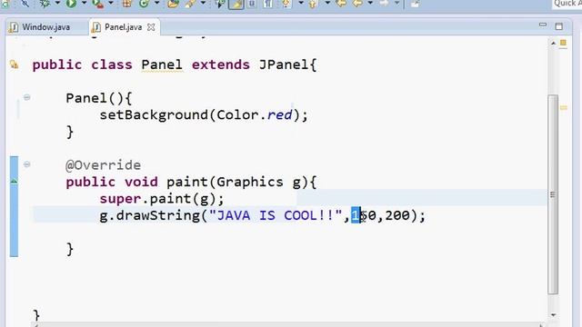 Java Swing Programming Tutorial 6 - Drawing Text On Screen смотреть онлайн