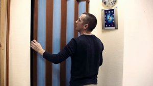 как установить дверь гармошку