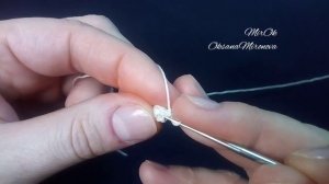 Вязание крючком .Шнурок-гусеничка трехгранный.