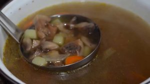 Суп грибной по-польски. Ну, очень вкусно.