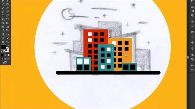 Быстрое создание иконки города в Adobe Illustrator смотреть онлайн