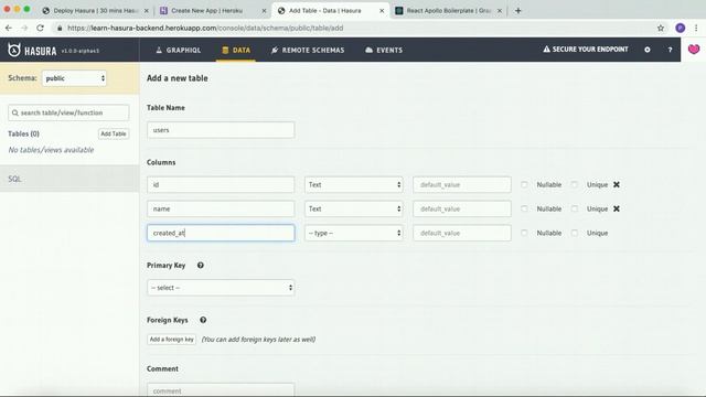 2.1 Create table users смотреть онлайн