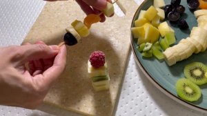 Как сделать фруктовое канапе. Несколько вариантов фруктовых канапе. Фруктовый шашлык.