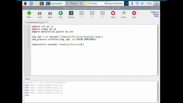 Şablon Eşleştirme Yöntemi ile Nesne Tespiti (Template Matching) | OpenCv - Raspberry - Python