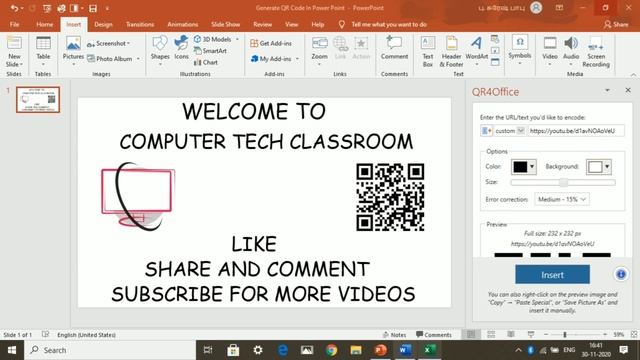 How to generate Qr code in powerpoint,word and excel | Computer Tech Classroom смотреть онлайн