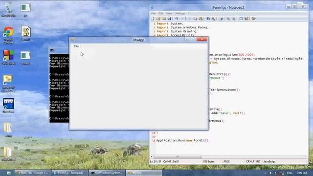 JScript .NET Tutorial 6 - Creating a Menu Strip смотреть онлайн