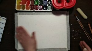 Морозные узоры свечой и акварелью