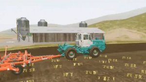 Культивация поля на тракторе т150 в Farming Simulator 20!
