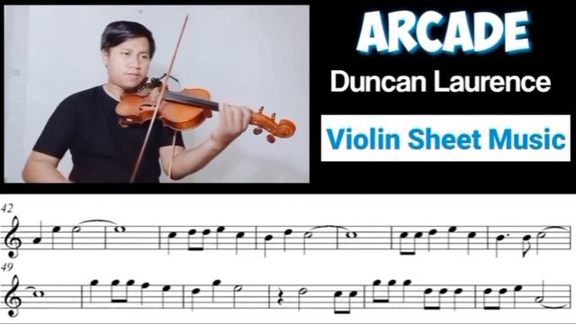 [Free Sheet] Arcade - Duncan Laurence [Violin Sheet Music] смотреть онлайн