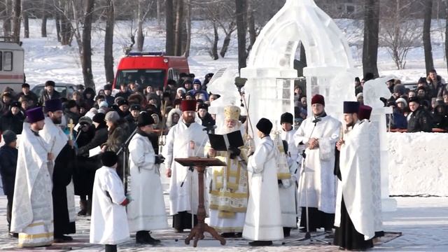 Крещение Господне. Великое освящение воды митрополитом Вадимом смотреть онлайн
