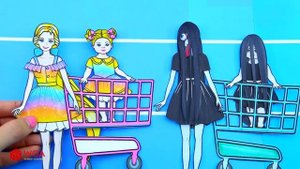 Бумажные Куклы Одеваются - Конкурс макияжа матери и дочери Бумаги - Barbie Story & Crafts
