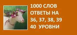 Игра 1000 слов ответы на 36, 37, 38, 39, 40 уровни