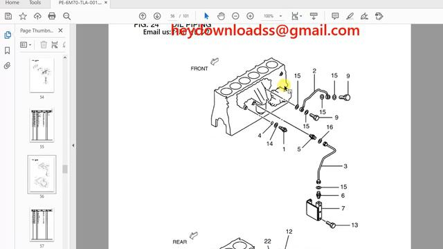 TCM Diesel Engine 6M70-TL MITSUBISHI FUSO Parts Manual PE-6M70-TLA смотреть онлайн