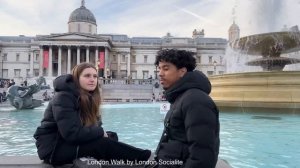 London Walk in Spring, Trafalgar Square, Piccadilly Circus,  Chinatown, Leicester Square. 4K HDR