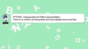 PYTHON : Using javadoc for Python documentation