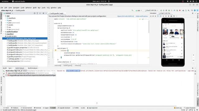 Error Could not resolve all files for configuration ':app:debugRuntimeClasspath' смотреть онлайн
